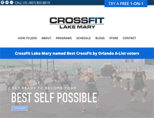 Tablet Screenshot of crossfitlakemary.com